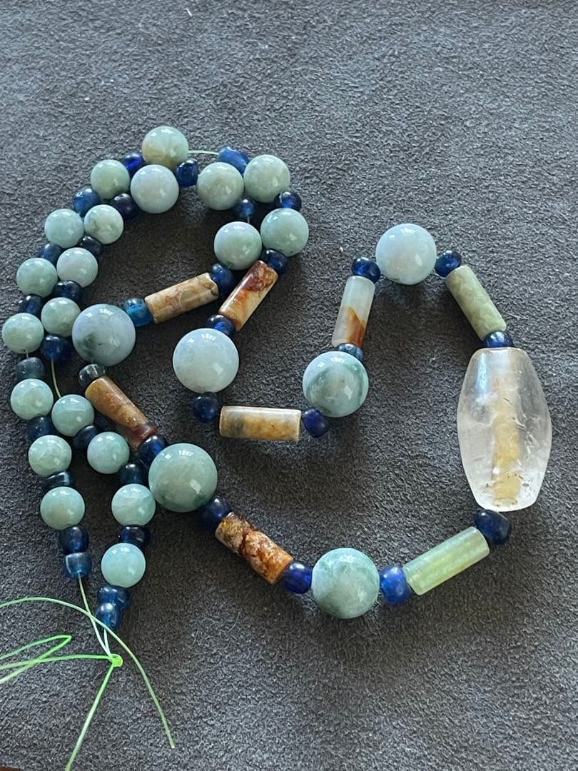 水晶棗玉・瑪瑙管玉・砡玉・とんぼ玉他 首飾り ネックレス　古墳時代