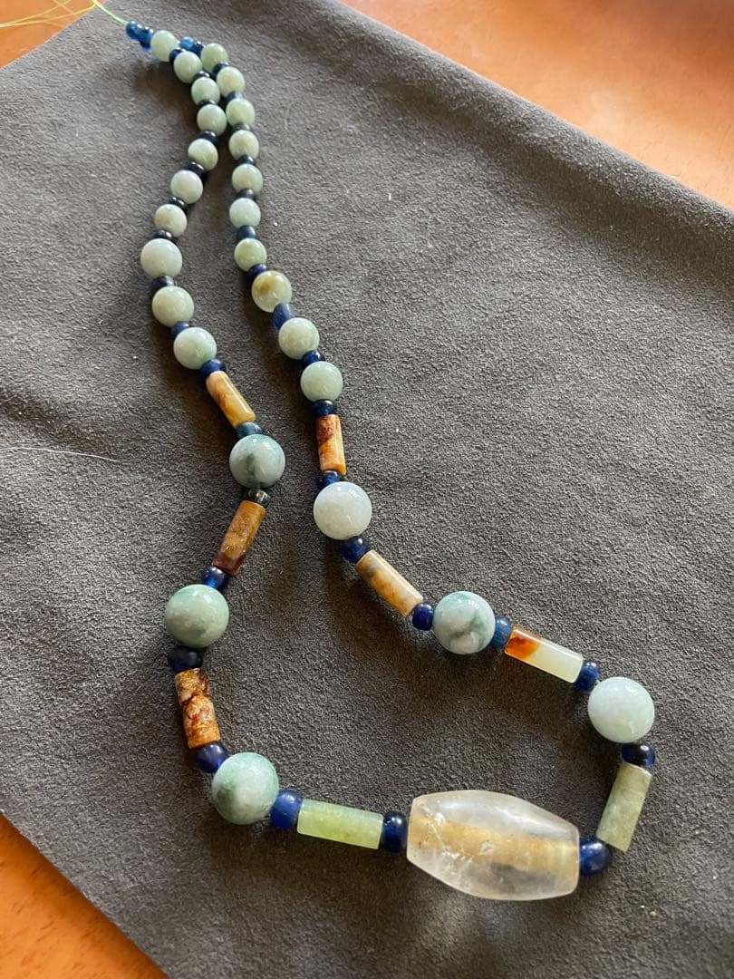 水晶棗玉・瑪瑙管玉・砡玉・とんぼ玉他 首飾り ネックレス　古墳時代