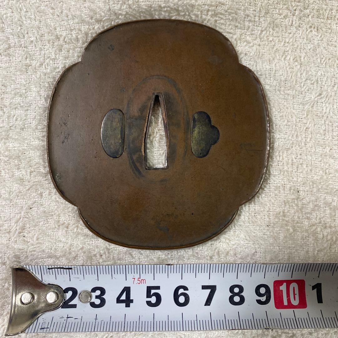 B-67 鍔　銅地　武具　刀装具　日本　骨董品　時代物　美術品　工芸品