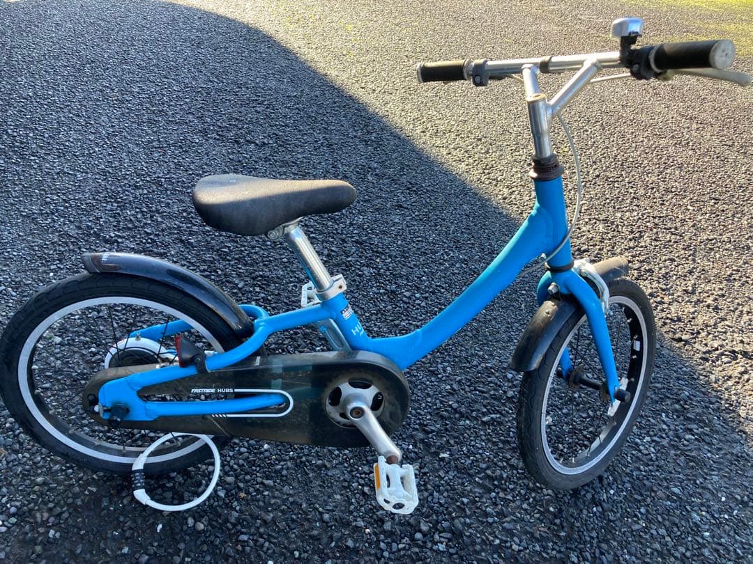 青色キッズバイク 小型 スチールフレーム