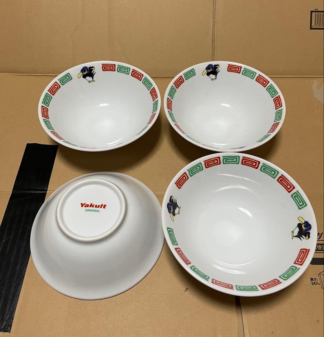 ヤクルト　つば九郎　ラーメン　丼　4個セット