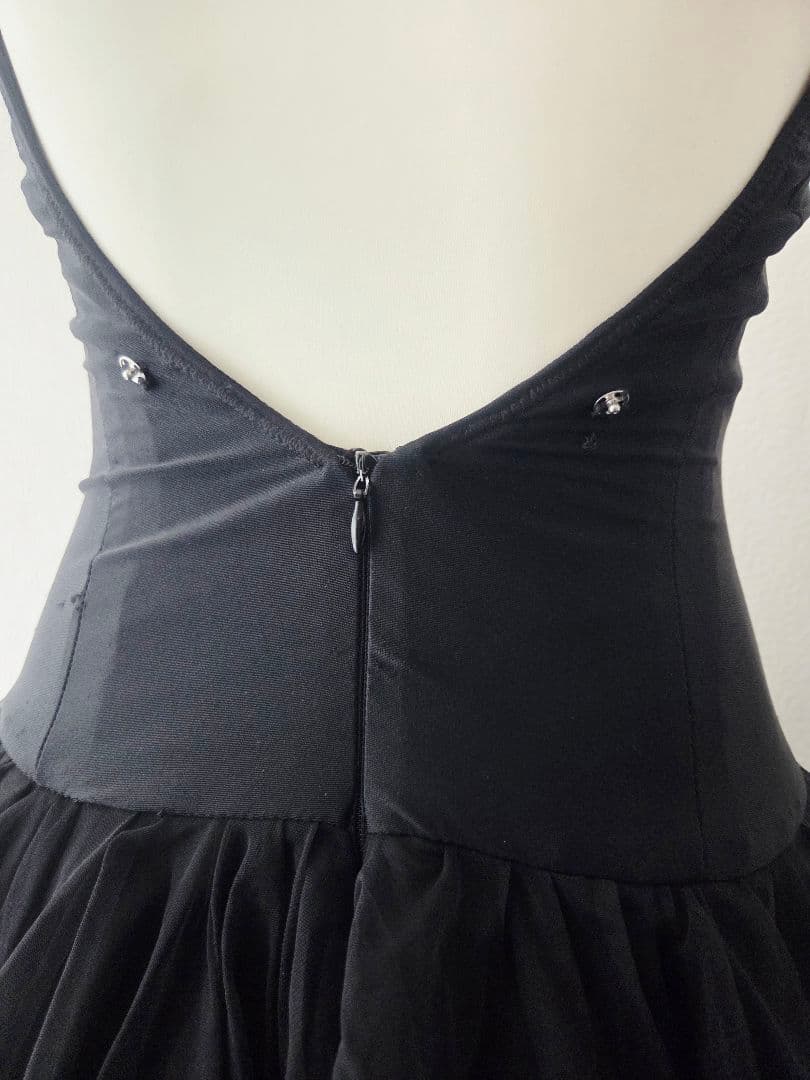 シンプル ブラックドレス スタンダードドレス 社交ダンス　トライアル