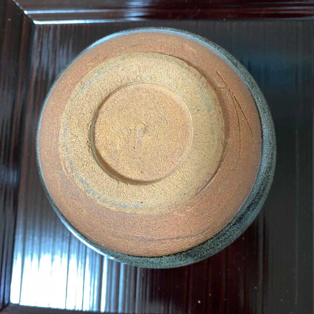 茶道具　茶碗　唐津焼　まだら唐津冬茶碗 千峰苑作