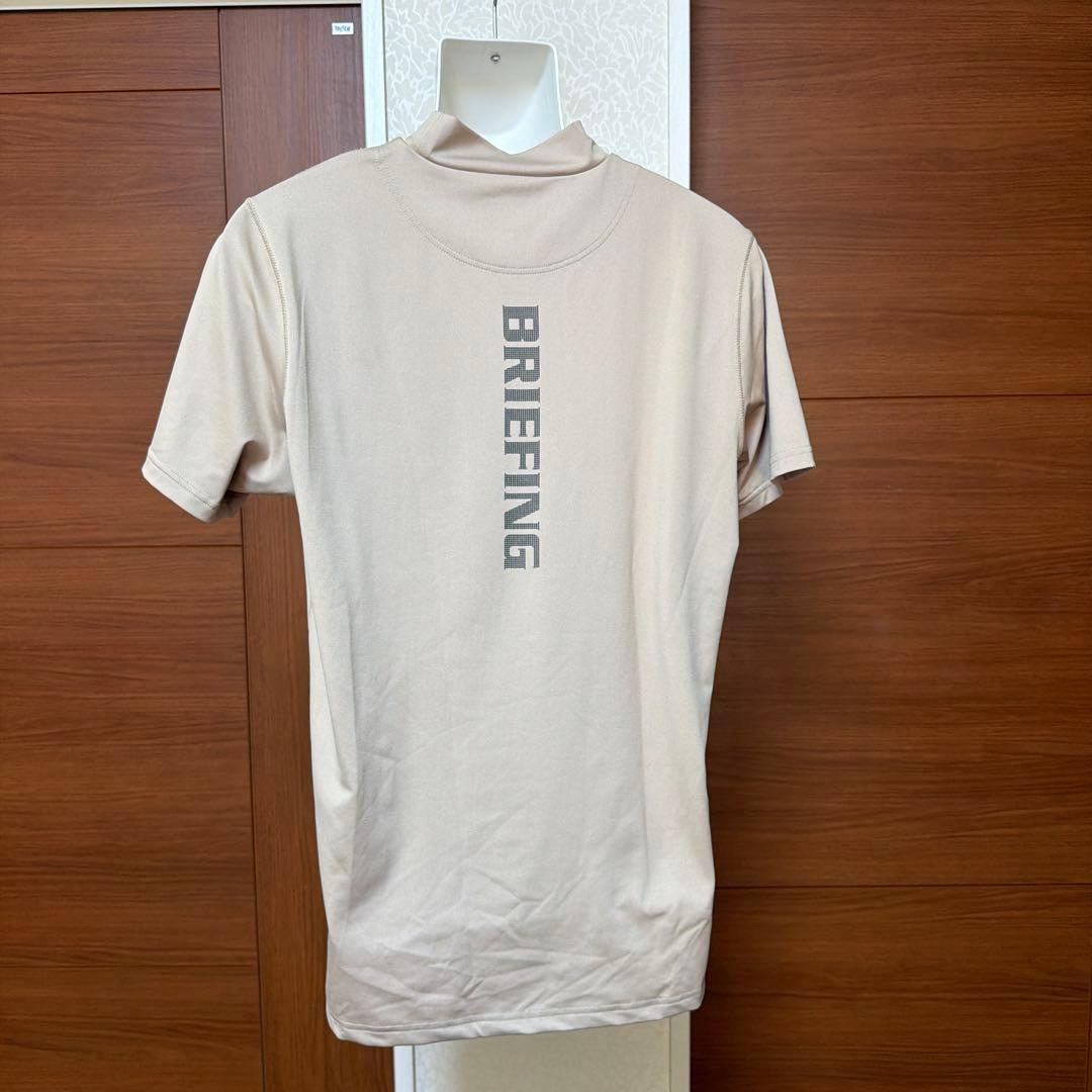 BRIEFING ブリーフィング モックネックTシャツ L ベージュ
