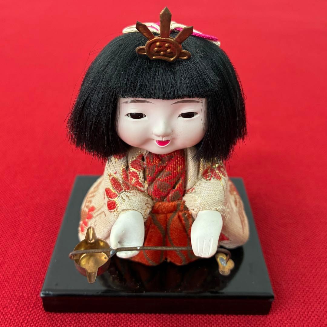 美形！顔良し！昭和初期 木目込みお雛様 15人 コンパクト アンティーク雛人形