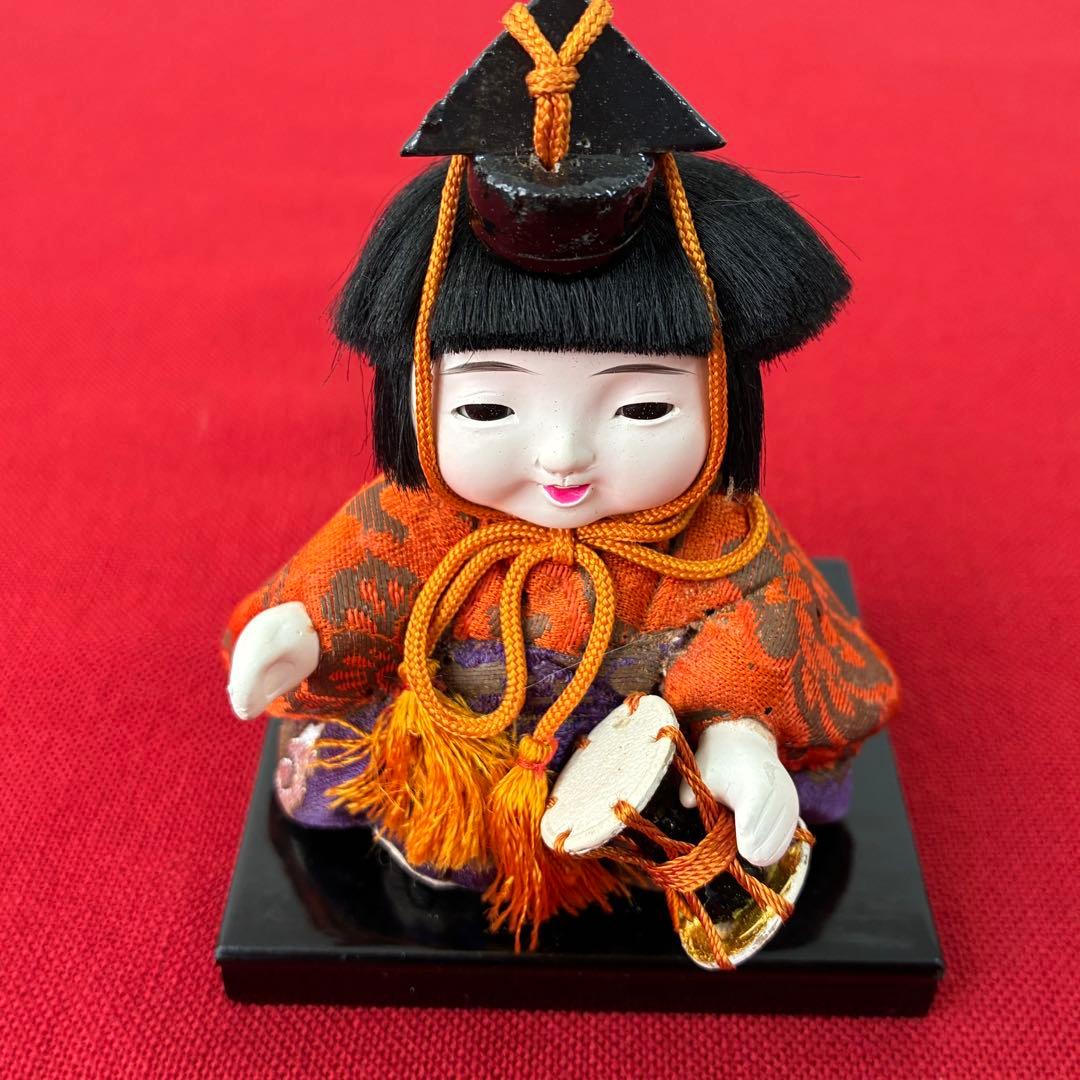 美形！顔良し！昭和初期 木目込みお雛様 15人 コンパクト アンティーク雛人形