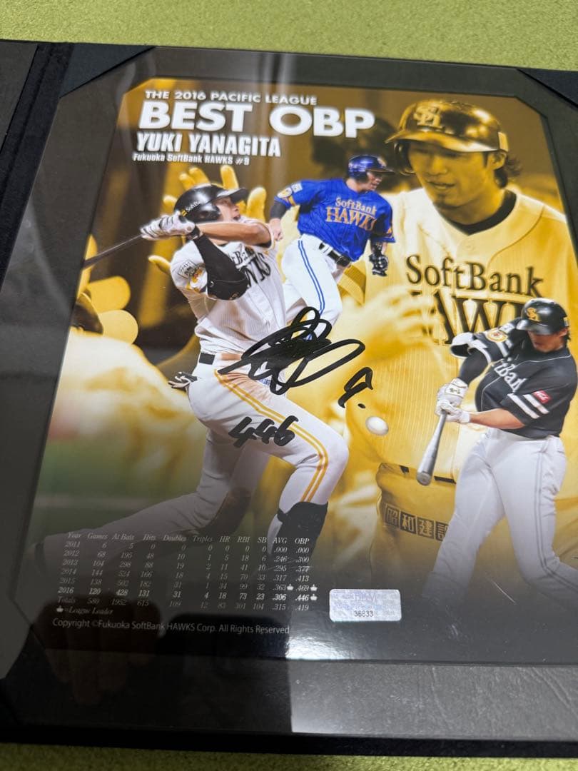 柳田悠岐BBM最高出塁率記念 直筆サイン入りフォト福岡ソフトバンクホークス限定