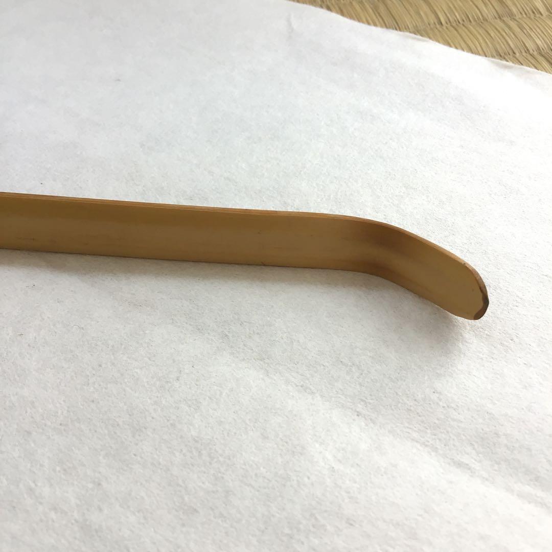 茶道具　茶杓　銘:左近楼•右近橘　松尾流九代半古斎作•書付　共筒　共箱S46CS