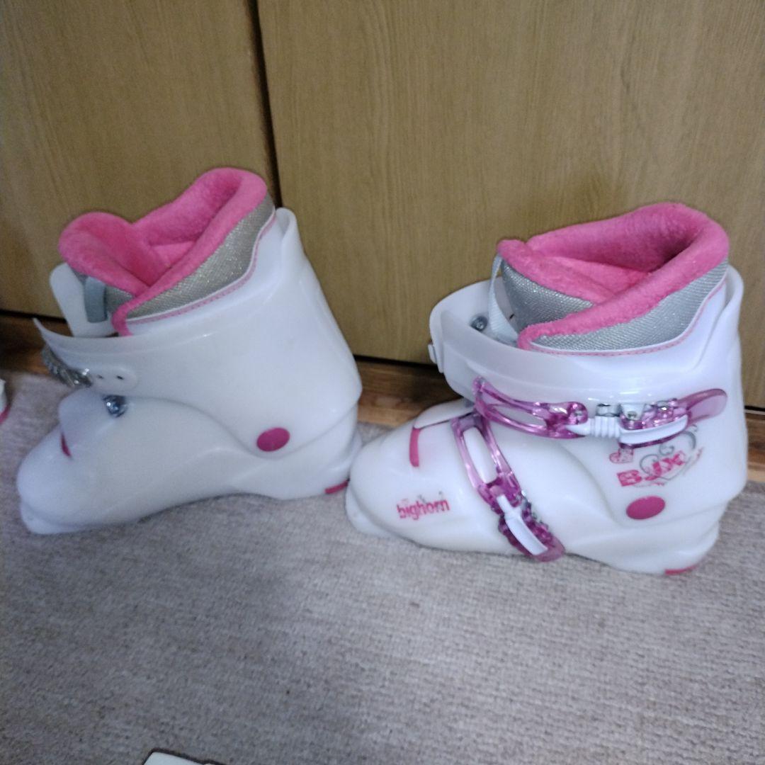 送料無料　120 スキーセット　靴2セット　ストック　女子　22　ビンディング