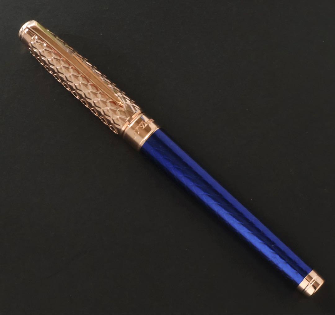 3692◆デュポン◆万年筆◆定価179,300円◆ドラゴン～ギヨシェ彫刻ブルー◆