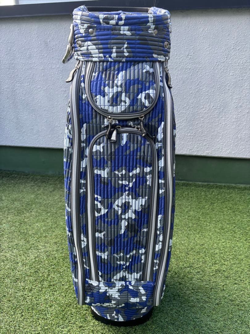 オウル　キャディバッグ　新品未使用　OUUL ゴルフバッグ　　迷彩　ブルー　特化