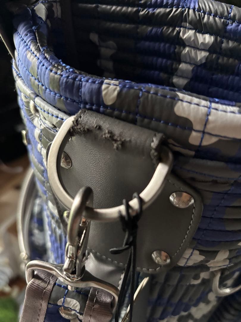 オウル　キャディバッグ　新品未使用　OUUL ゴルフバッグ　　迷彩　ブルー　特化