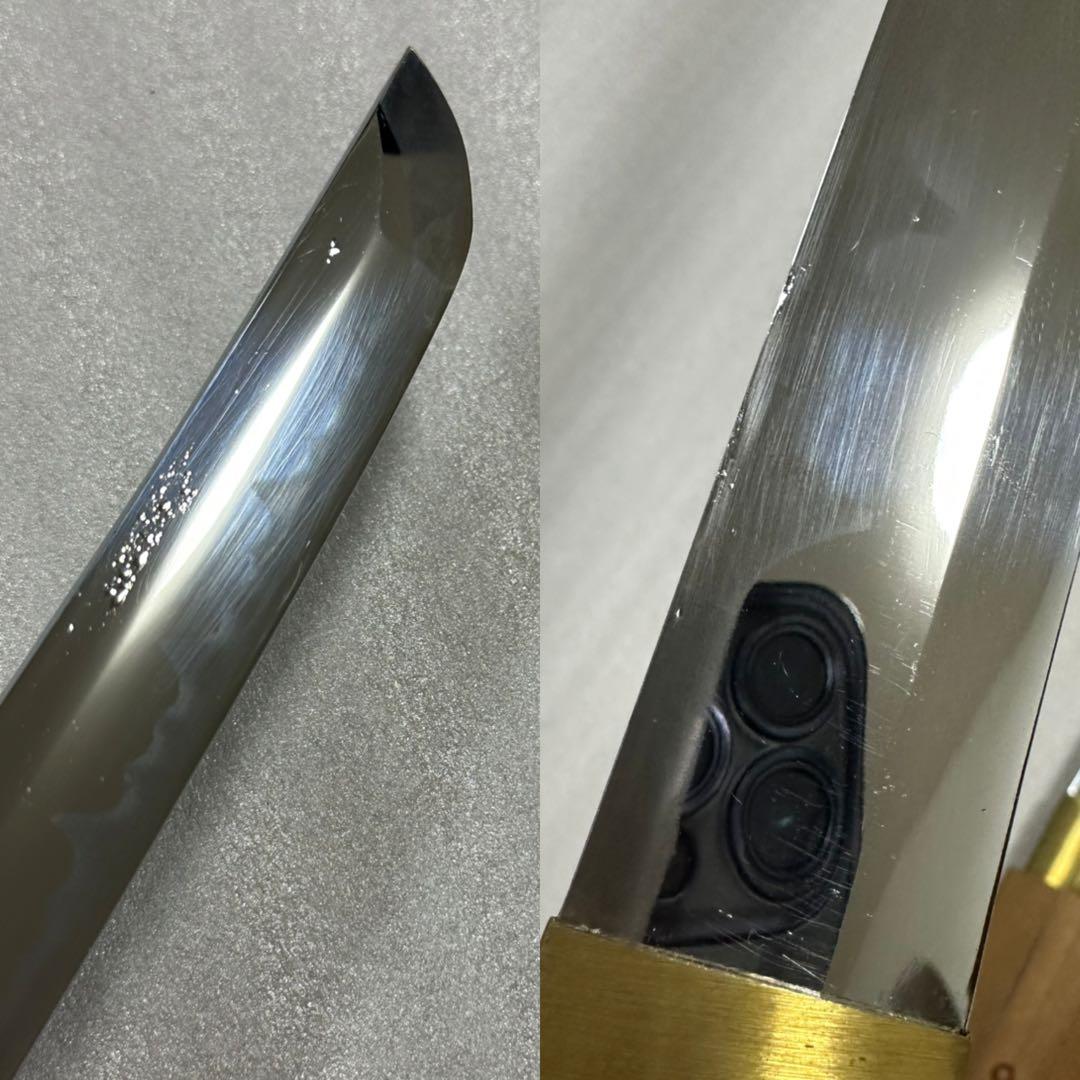 模造刀 白鞘 打刀 脇差 2点セット 鞘付き長さ約68/101cm 26A28