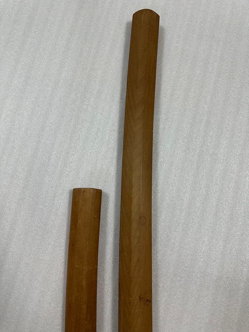 模造刀 白鞘 打刀 脇差 2点セット 鞘付き長さ約68/101cm 26A28