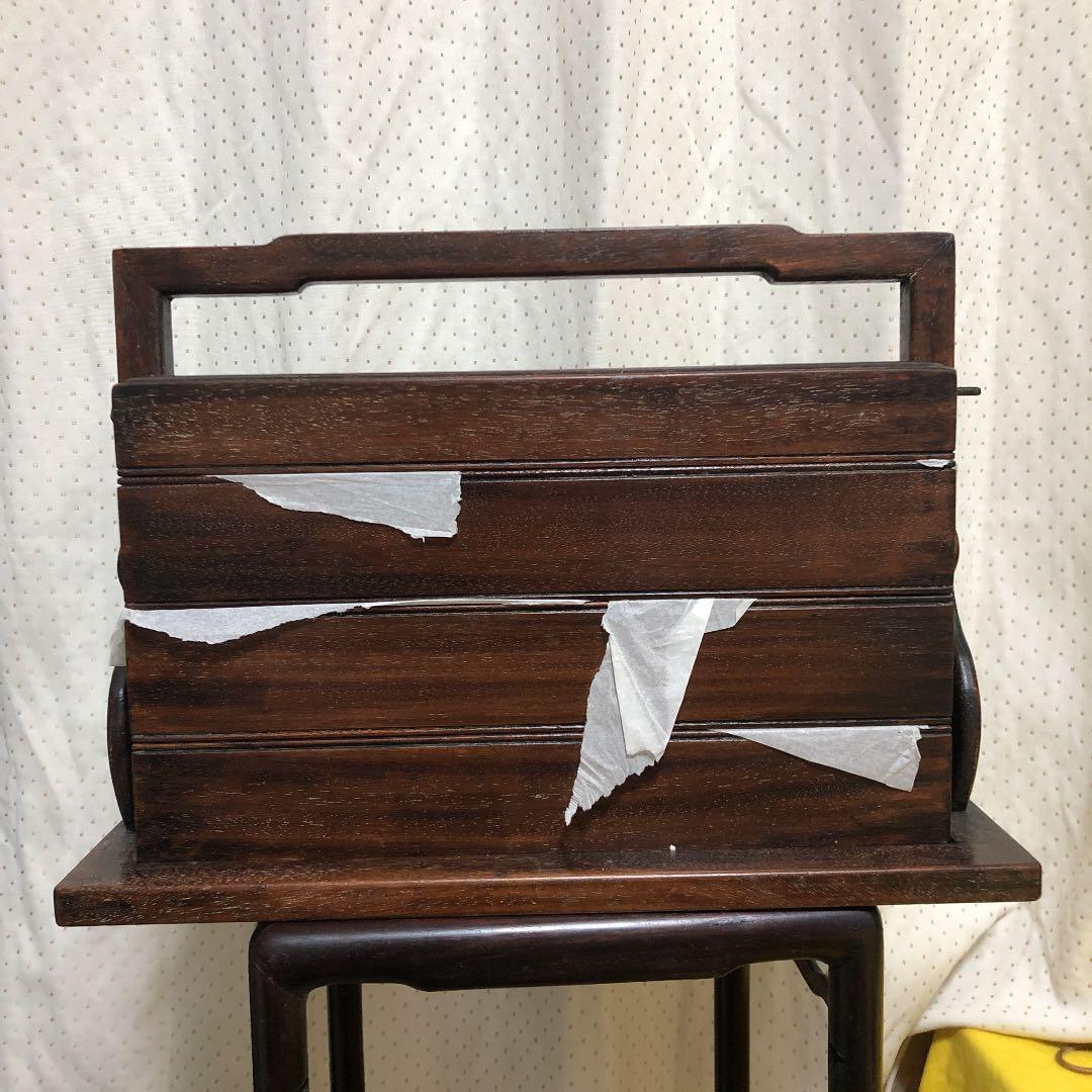 旧家整理　詳細は不明 時代物　唐木　弁当用？