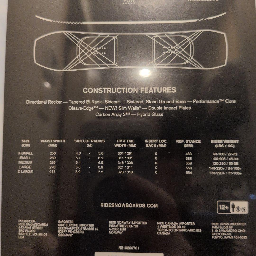 RIDE WARPIG 21-22モデル