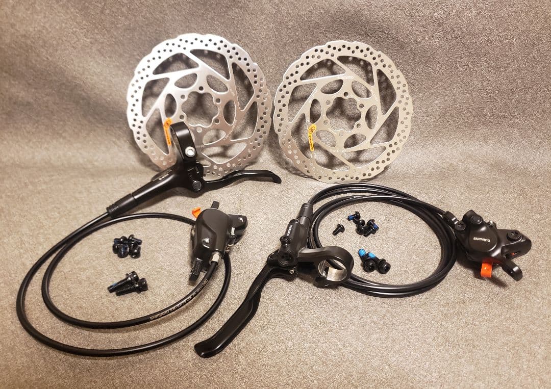 シマノMT200油圧ディスクブレーキとRT56ディスクローター160mmセット