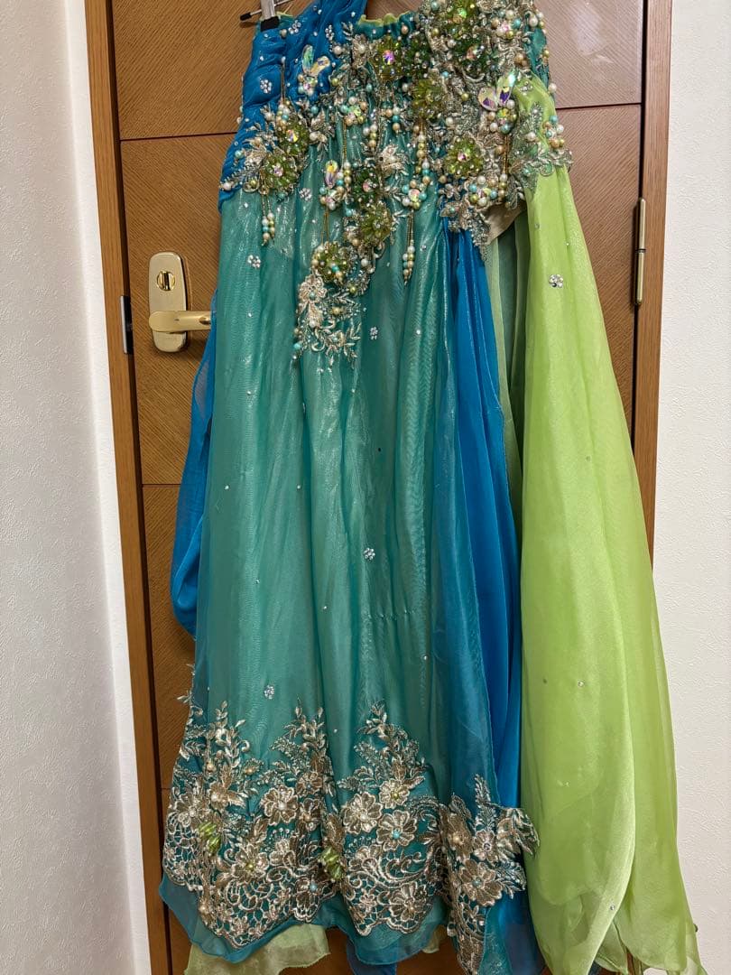 ベリーダンス ドレス Hoyda 青・緑