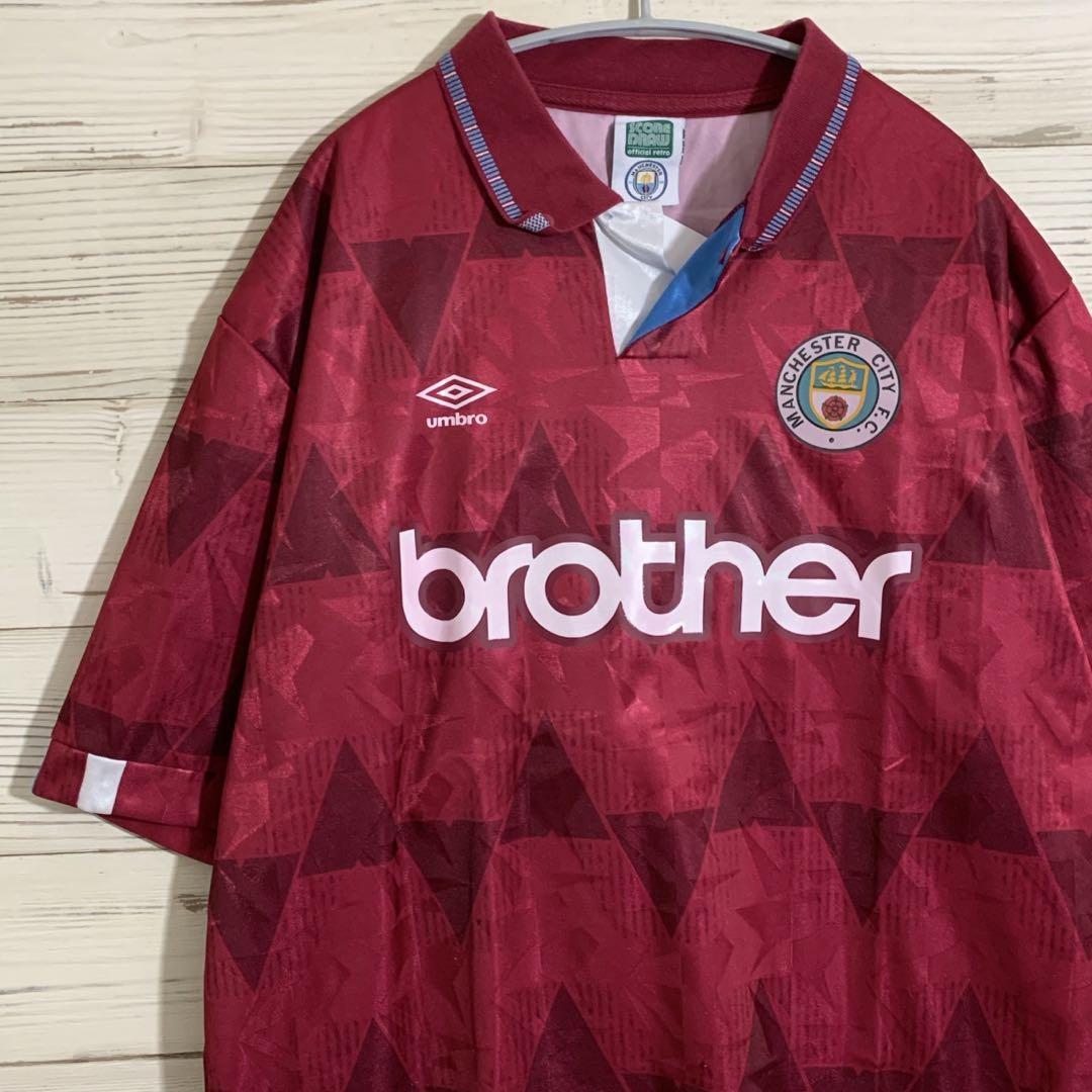 マンチェスターシティ brother 90-92 アウェイ ユニフォーム XL