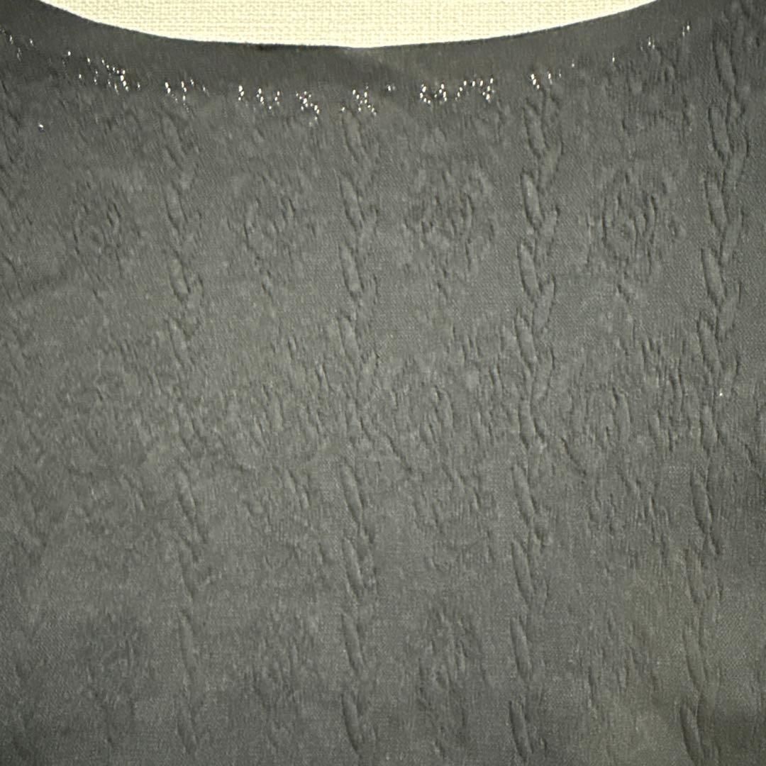 【新品】チャコッノーソーイングニット　ローズモチーフ　黒M