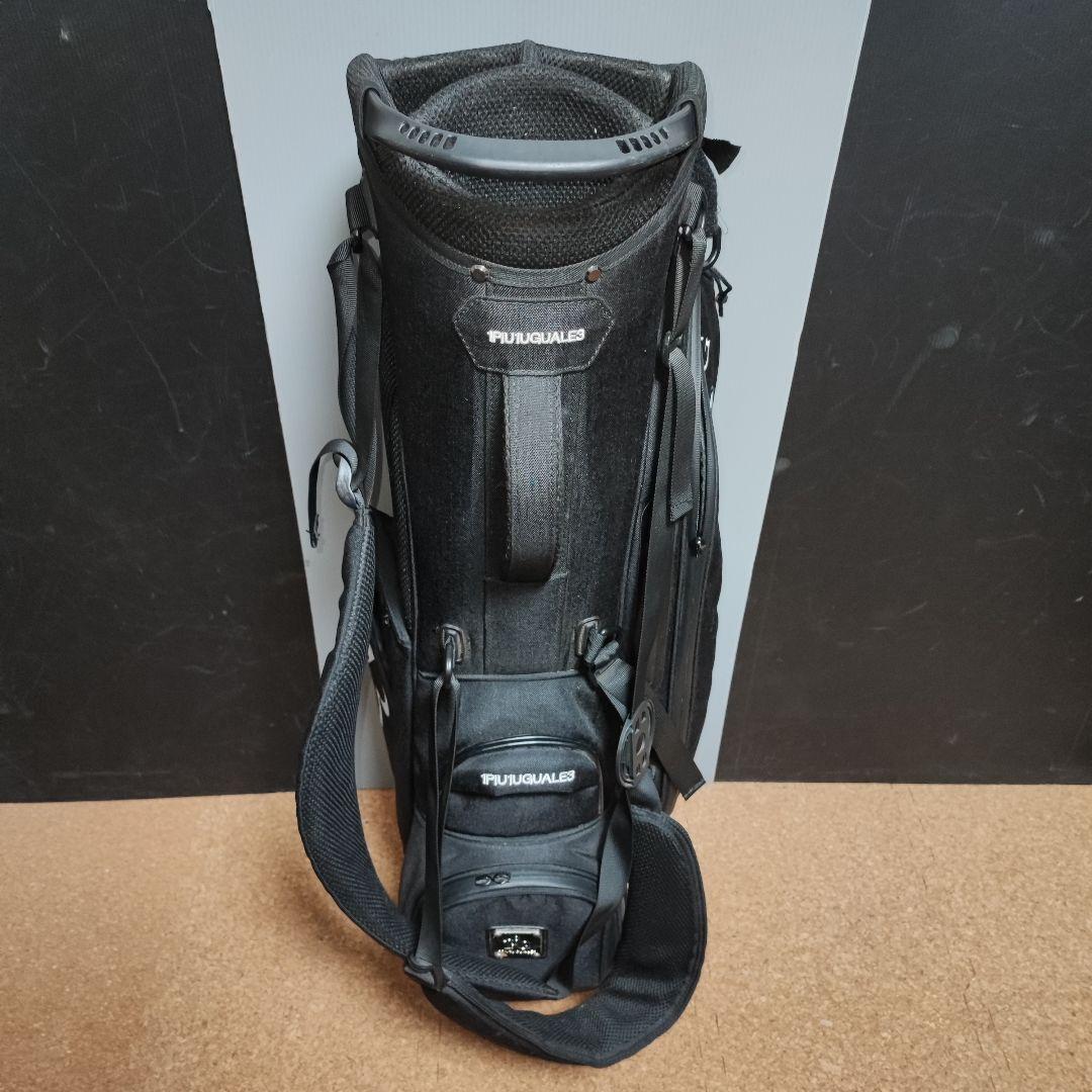 1PIU1UGUALE3 スタンド式キャディバッグ 黒 ブラック