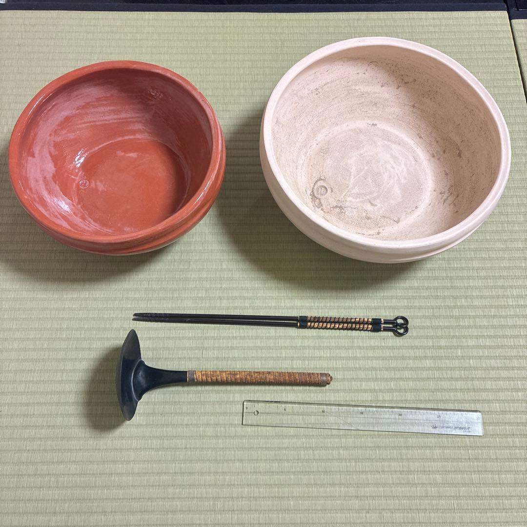 筋半田、巴半田、底取、長火箸の炉4点セット