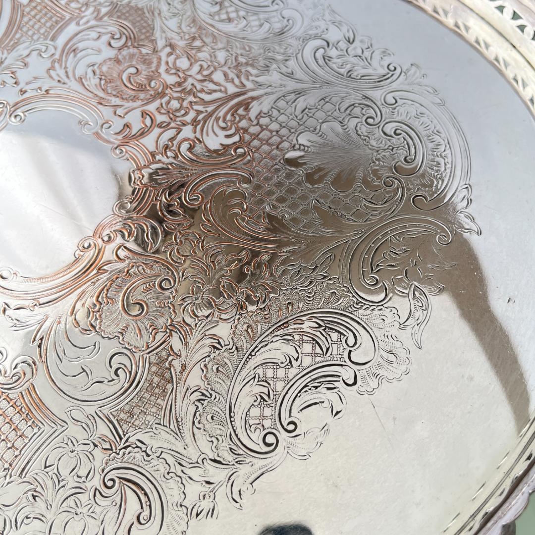 【Barker & Ellis】 ギャラリートレー 50cm 透かし 大型