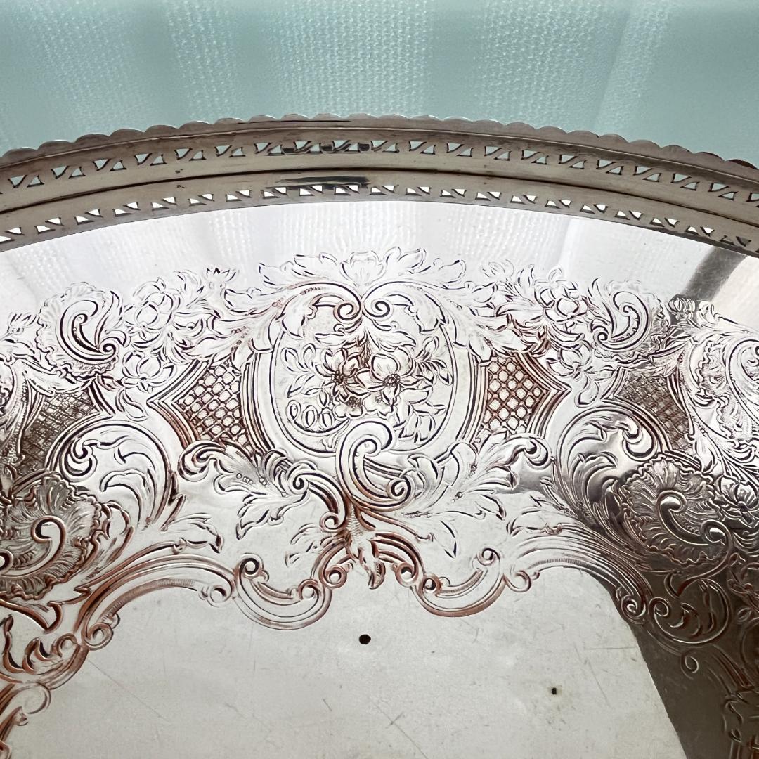 【Barker & Ellis】 ギャラリートレー 50cm 透かし 大型