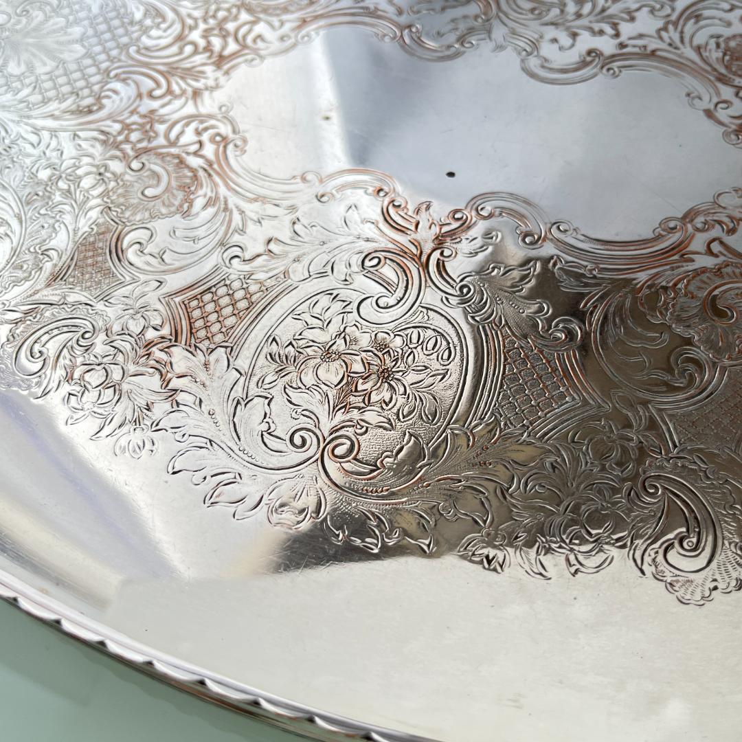 【Barker & Ellis】 ギャラリートレー 50cm 透かし 大型