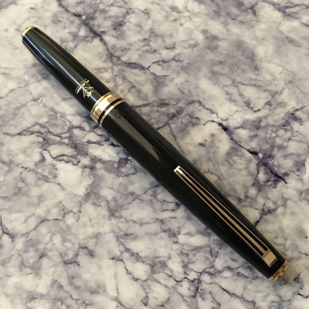 #457 オーバーホール済み 万年筆 金使用量最大級　PLATINUM 14k