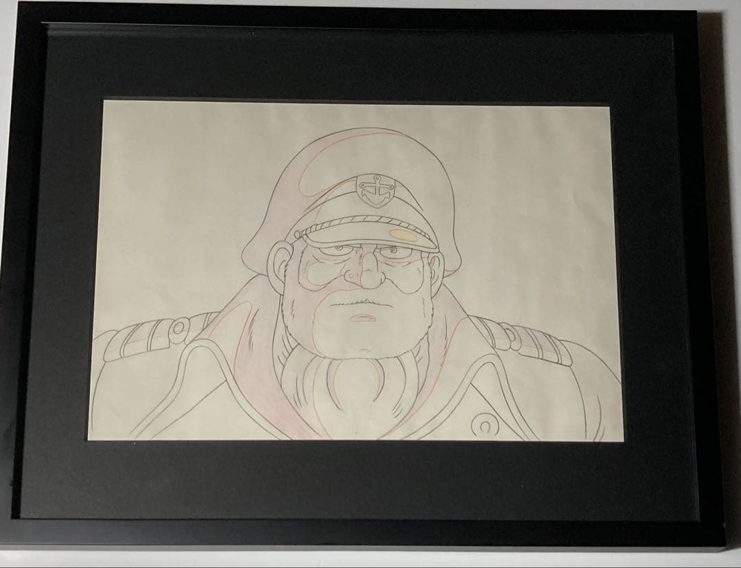 d４６　宇宙戦艦ヤマト大判直筆原画【沖田艦長】保証書・額縁付き