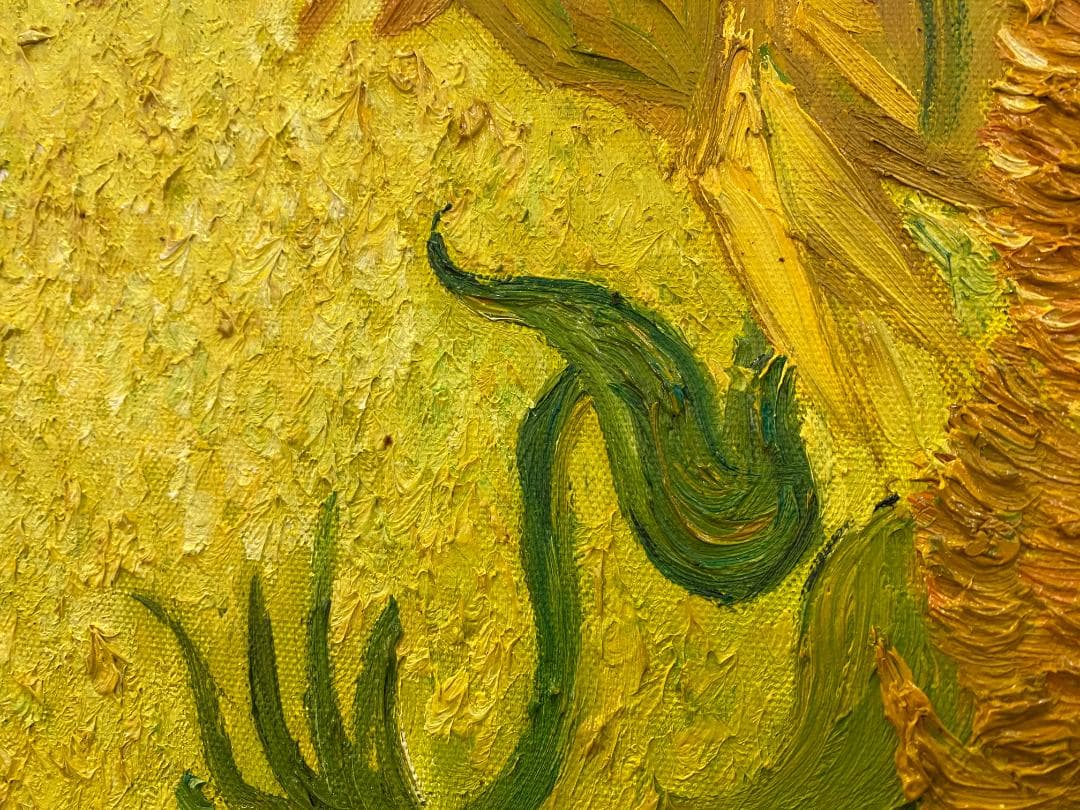 フィンセント・ファン・ゴッホ『ひまわり』複製画　手描き　摸写⑥ F12