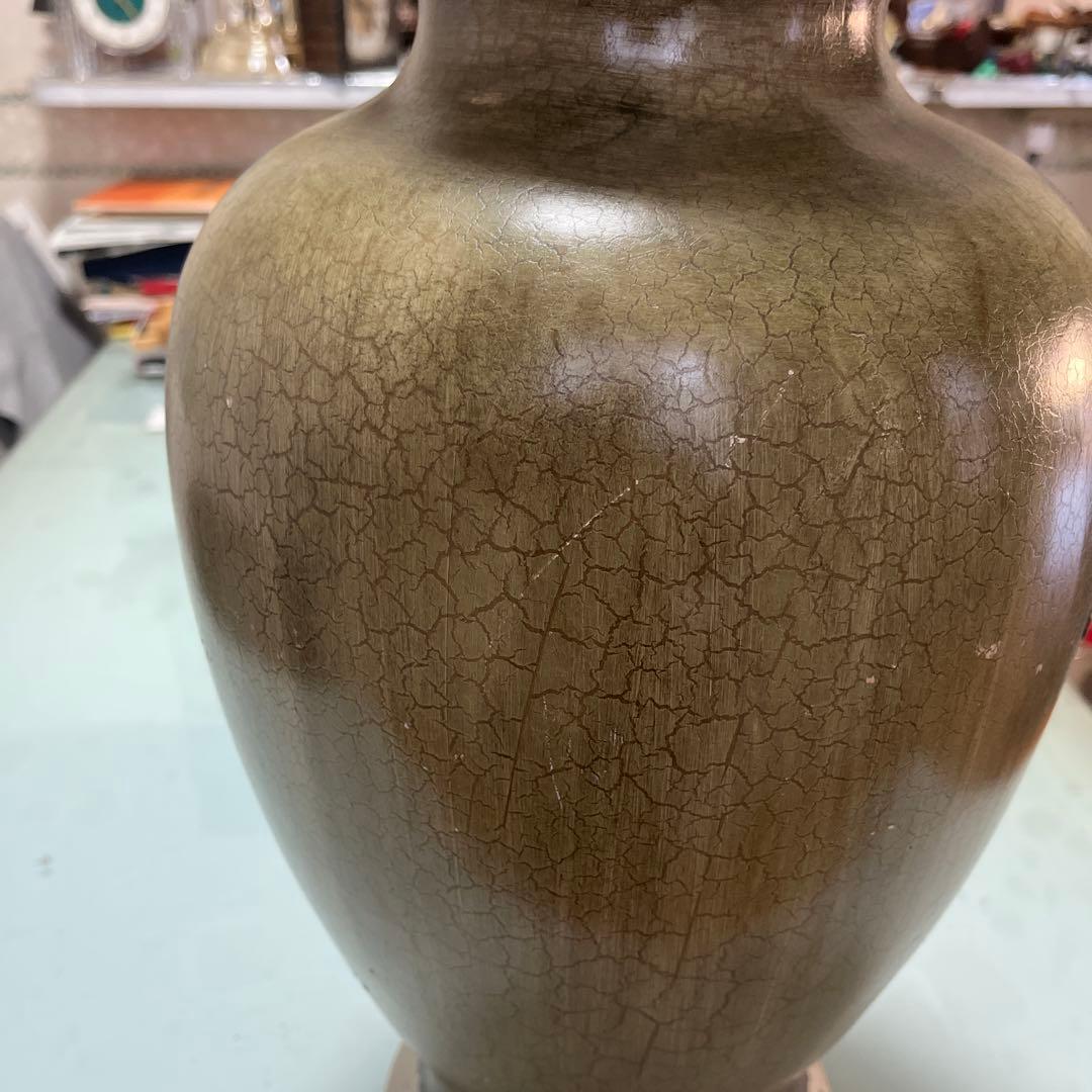 母子像 花瓶 陶器製 高さ約46cm 壺底1837F.Sを書きあり