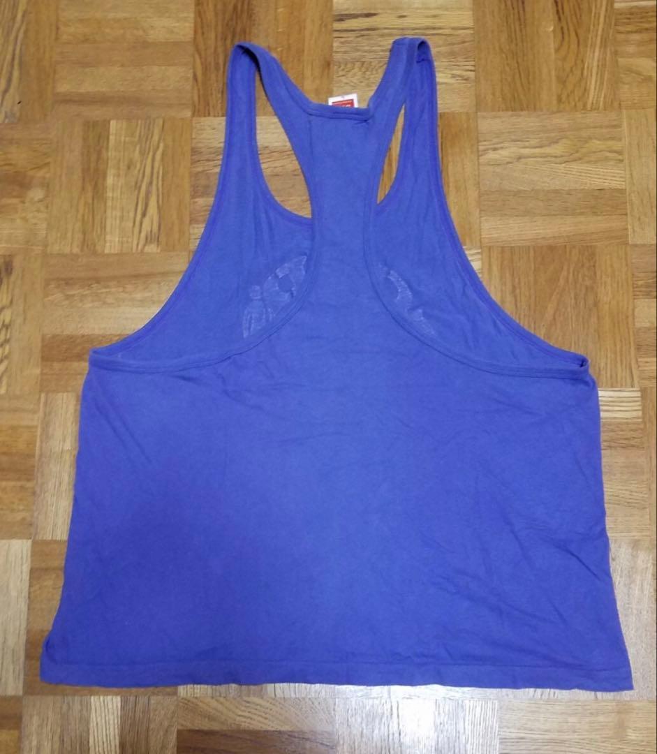 GOLD'S GYM ゴールドジムタンクトップ✨紫×白　ヴィンテージ　Yバック