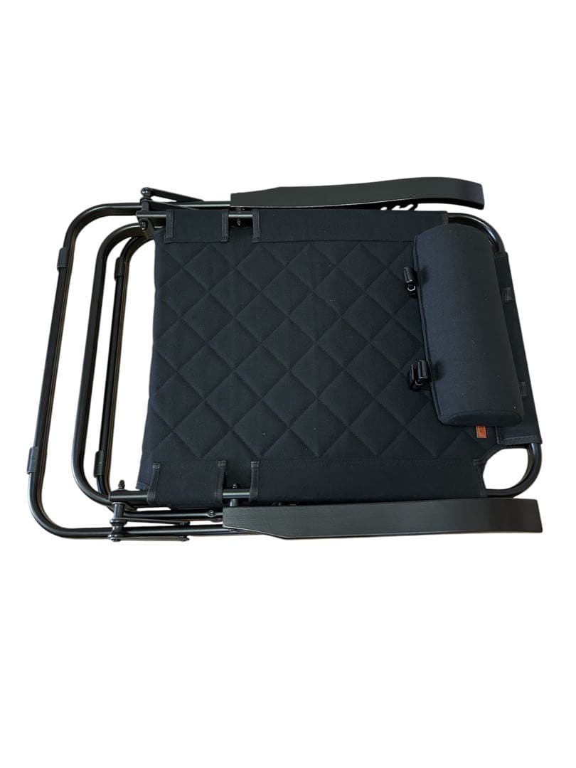 極美品　RcrCamp リクライニングローチェア 収納袋付き ブラック