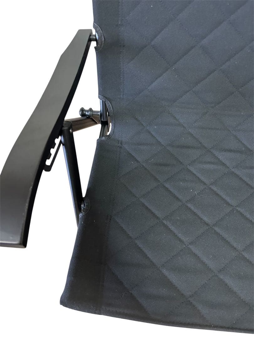 極美品　RcrCamp リクライニングローチェア 収納袋付き ブラック