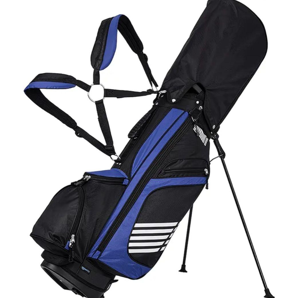ゴルフスタンドバッグ 黒と青