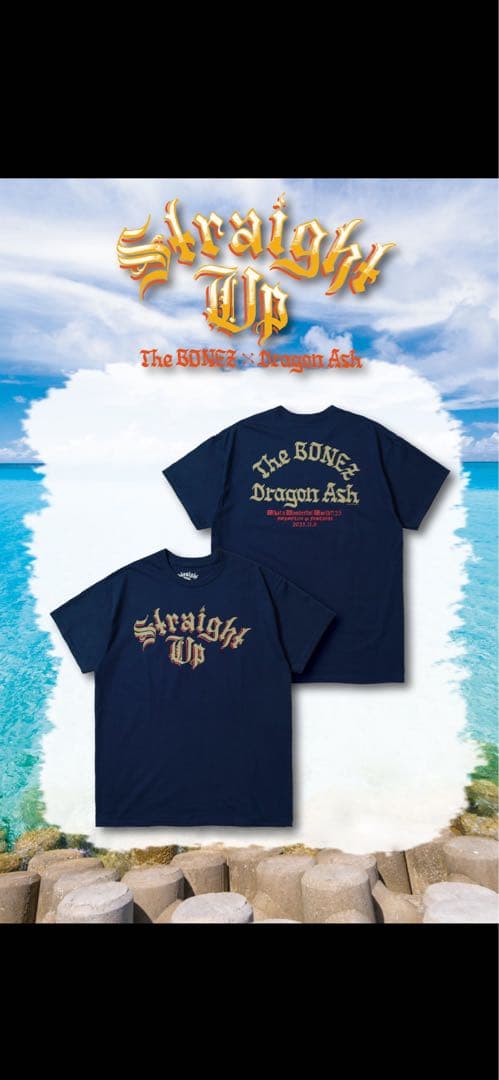 StraighUp Tシャツ 沖縄限定ネイビー　サイズXL