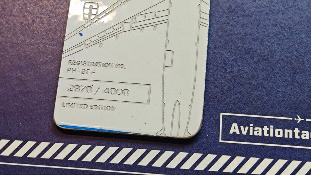 KLM Aviationtag B747-400M PH-BFF 塗装面完璧