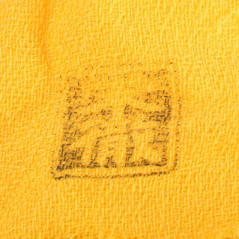 茶道具　萩焼　守繁栄徹作　耳付茶入　名物鷄頭金襴仕覆付　共布共箱　V　8498