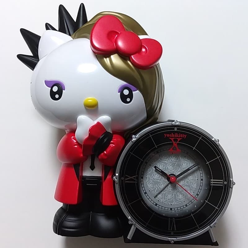 ★限定赤Yoshikitty目覚まし時計YOSHIKI×ハローキティXJAPAN