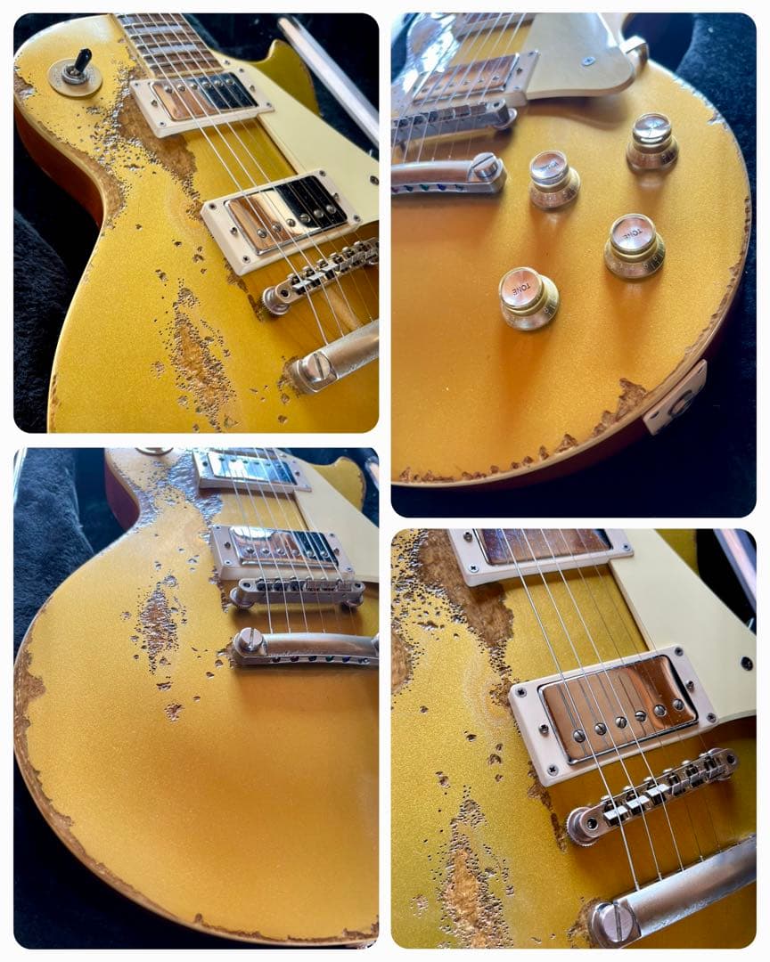 “レリック&エイジド“レスポールゴールドトップレプリカ/オイルコンデンサー搭載⭐︎