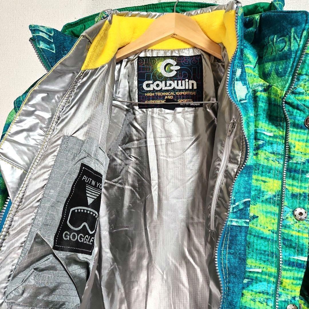 ​【極希少/レトロ】ゴールドウイン スキーウェア 上下セット M 総柄 90s