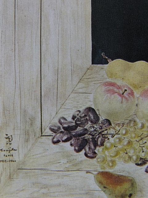 藤田嗣治、「Nature morte et un chat」、希少画集の額装画