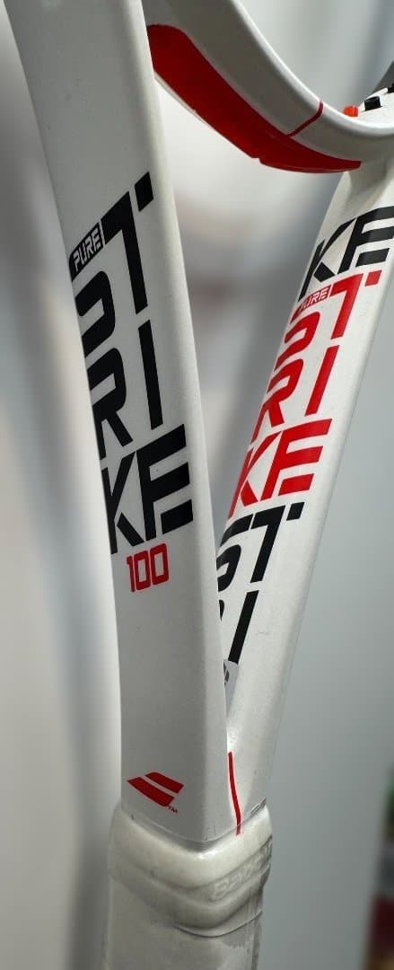 Babolat Pure Strike 100 ホワイト/レッド/ブラック G2