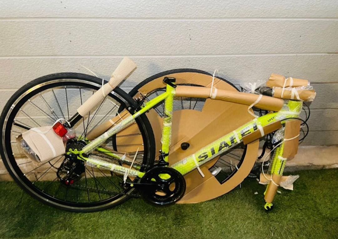 SIAFEI 蛍光イエロー ロードバイク