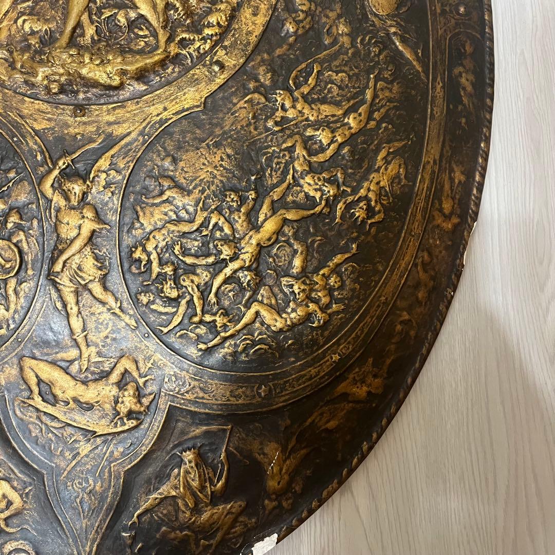 稀少フランスアンティーク、失楽園・聖戦、特大レリーフ、エンジェル　聖母マリア