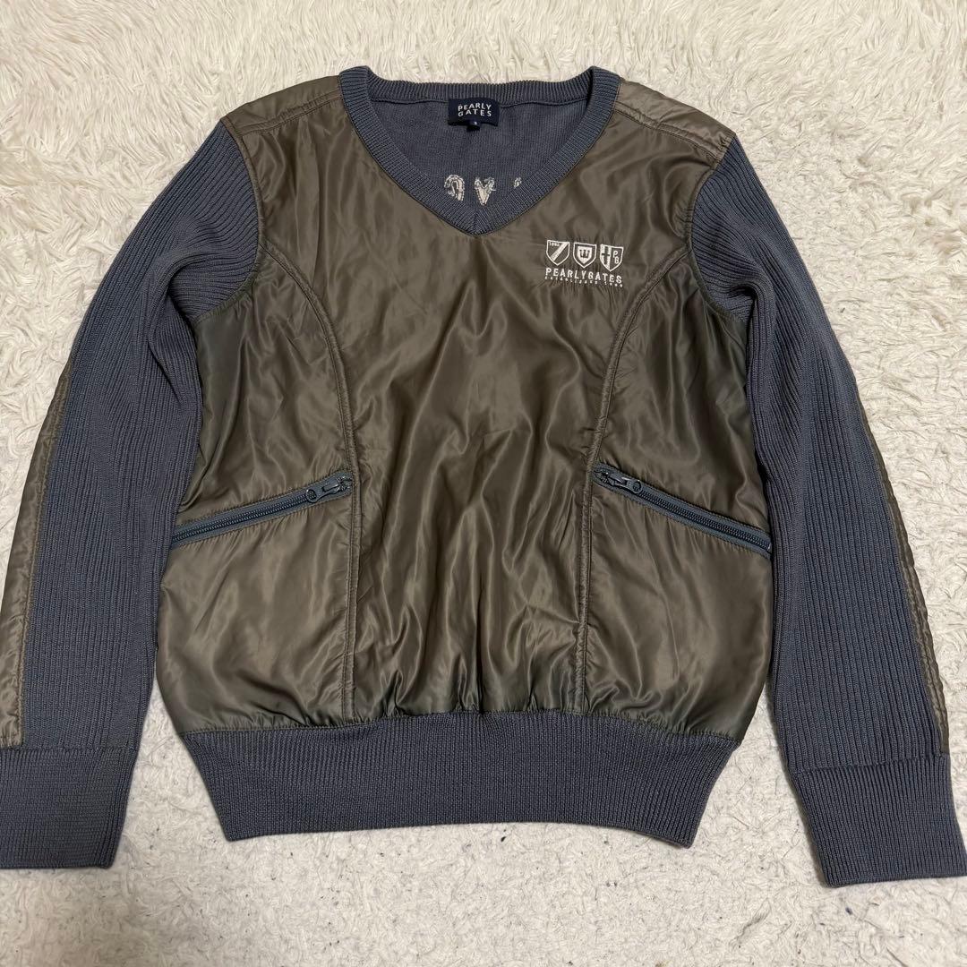 美品Lサイズ相当　パーリーゲイツ　スニード　ゴルフウェア　切り替え　ロゴ刺繍