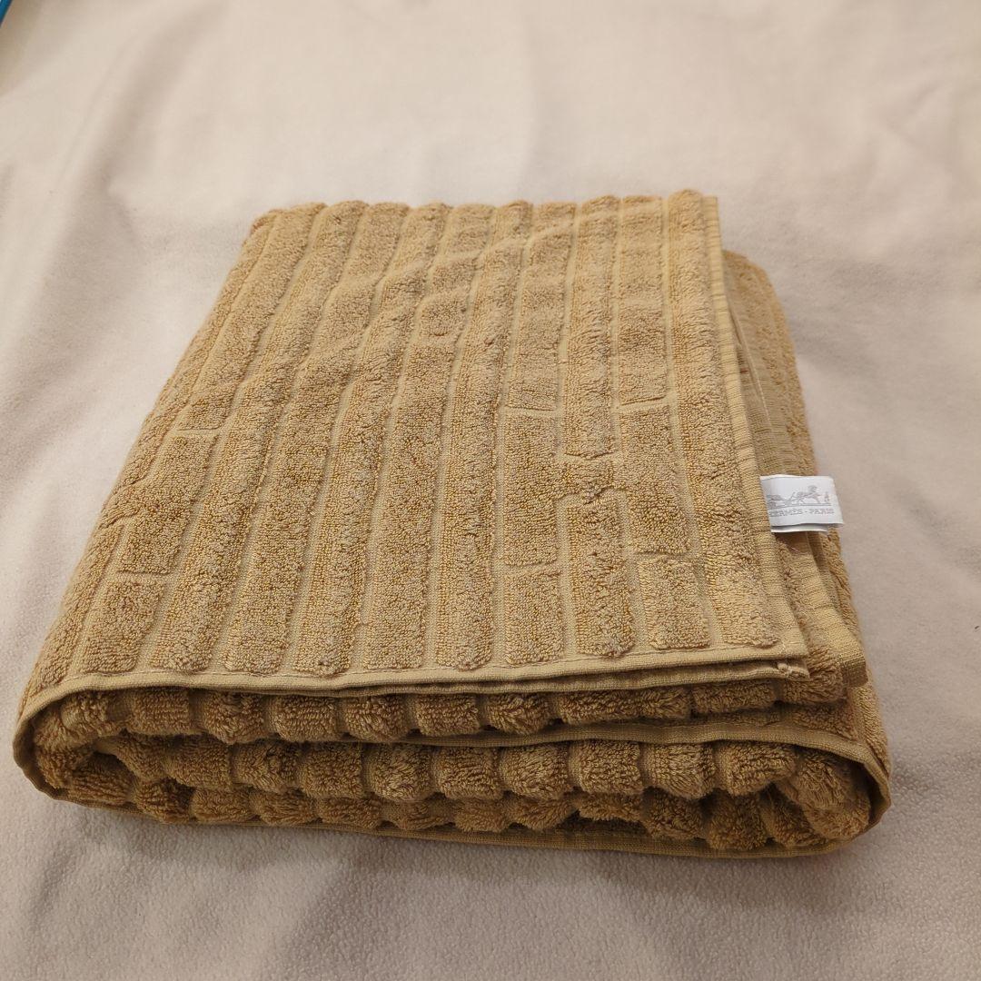 【未使用】エルメス　ラビリンス　ビーチタオル　165×99cmベージュバスタオル