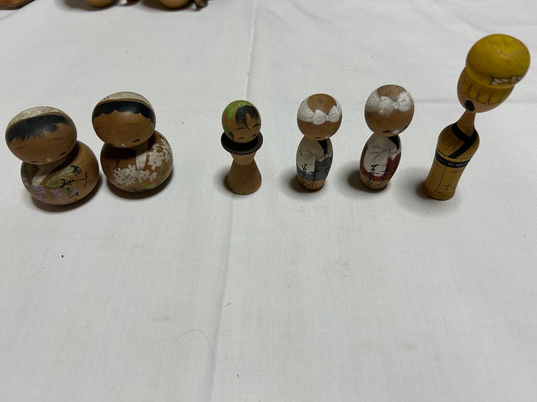 伝統的な木製こけし人形コレクション　まとめ売り41体